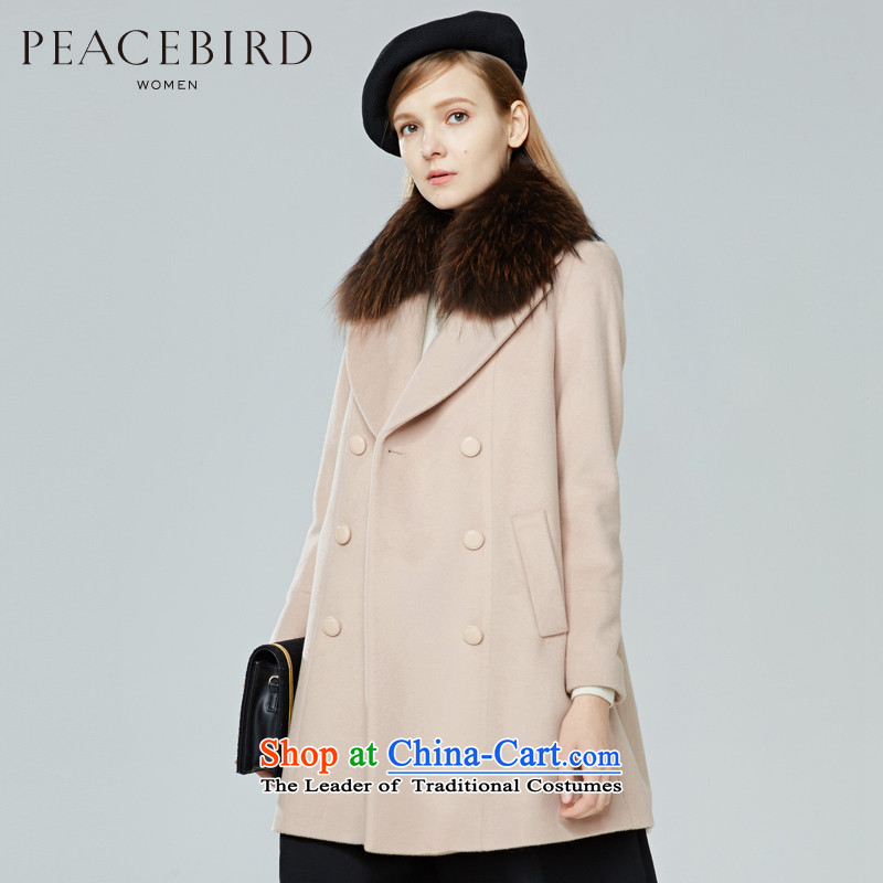 Women Peacebird 2015 winter clothing new products (CIS lapel coats A1AA44617 】 nude M PEACEBIRD shopping on the Internet has been pressed.