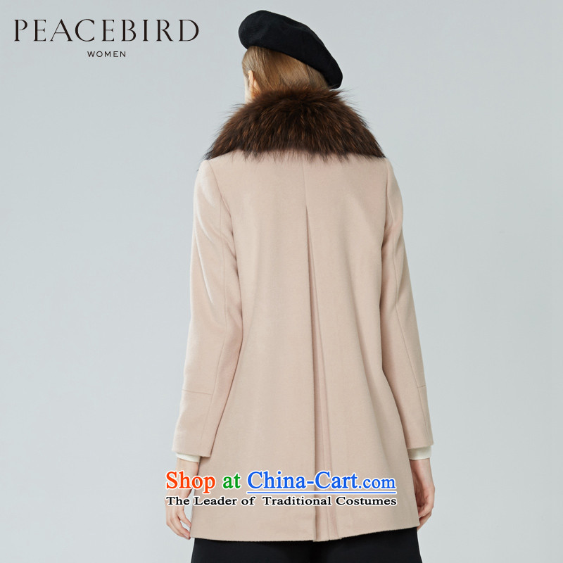 Women Peacebird 2015 winter clothing new products (CIS lapel coats A1AA44617 】 nude M PEACEBIRD shopping on the Internet has been pressed.