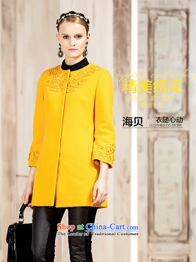 Seashell  2015 commuter in long woolen coat pure color coats days? Cyan XL Photo, prices, brand platters! The elections are supplied in the national character of distribution, so action, buy now enjoy more preferential! As soon as possible.