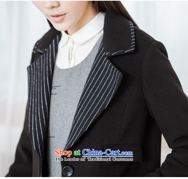 Athena Chu Cayman 2015 winter clothing new streaks long)? overcoat girl (8543210090- water dried ink black L picture, prices, brand platters! The elections are supplied in the national character of distribution, so action, buy now enjoy more preferential! As soon as possible.