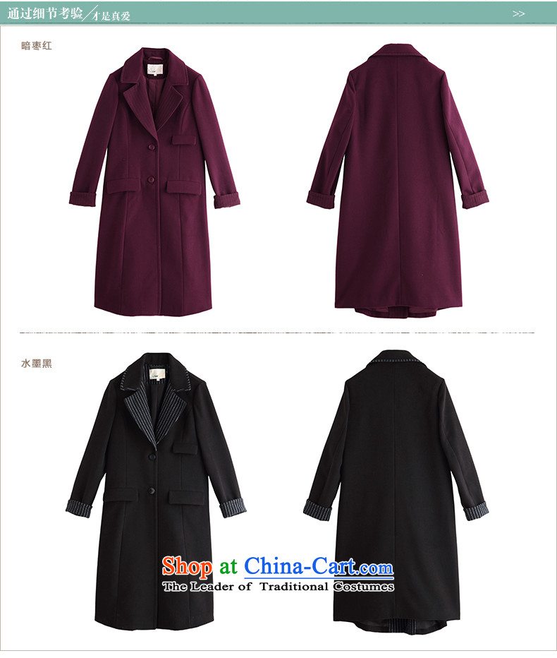 Athena Chu Cayman 2015 winter clothing new streaks long)? overcoat girl (8543210090- water dried ink black L picture, prices, brand platters! The elections are supplied in the national character of distribution, so action, buy now enjoy more preferential! As soon as possible.