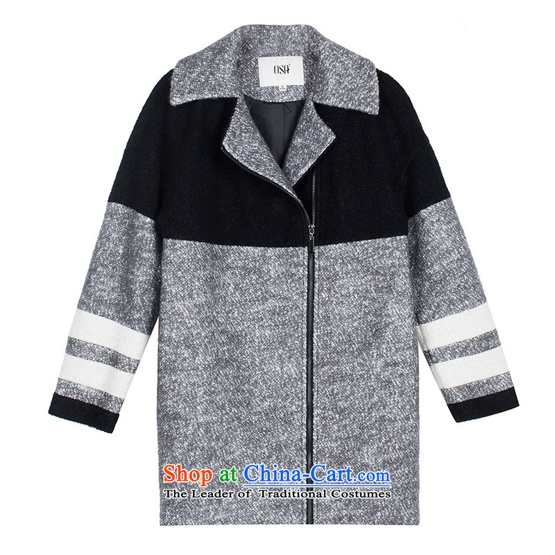 The OSA EURO 2015 Elizabeth winter in new women's long stitching gross coats jacket female S115D21013? Spend gray XS, OSCE Lisa (O.SA) , , , shopping on the Internet