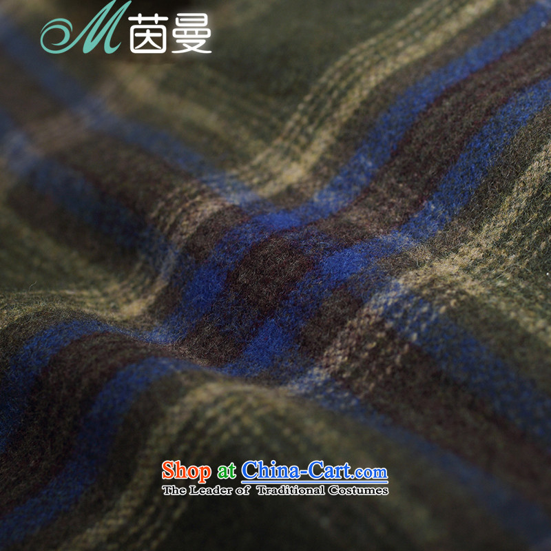 Athena Chu Cayman 2015 winter clothing new arts latticed long coats female elections)?- dark green M Yan 8543210421 (INMAN, DIRECTOR) , , , shopping on the Internet
