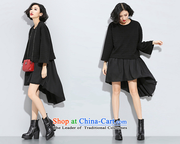 The staff of the Advisory Committee this autumn and winter load to increase women's code in mm thick long sweater stitching chiffon plain colored false two kits dresses black will loose picture, prices, brand platters! The elections are supplied in the national character of distribution, so action, buy now enjoy more preferential! As soon as possible.