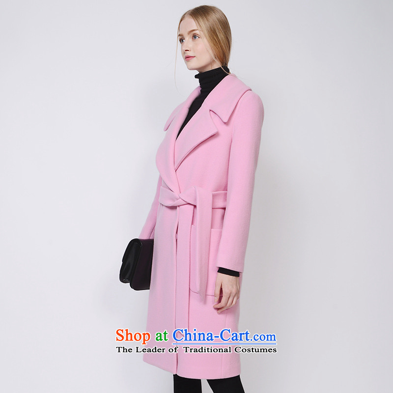 In 2015 winter sugar new European Site Pink Waistband ultra-long wool coat Gross Gross?? female light of coat powder (pre-sale on 15 November shipment) S, sugar, , , , shopping on the Internet