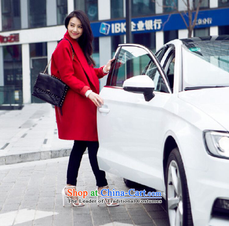 Min-winter 2015 Korean version of the cashmere cloak-thick cotton wool coat women so Sau San RED M picture, prices, brand platters! The elections are supplied in the national character of distribution, so action, buy now enjoy more preferential! As soon as possible.