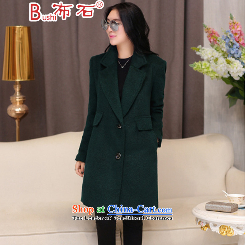 The ishike coats women won? Edition long jacket, 2015 winter new green?XXL