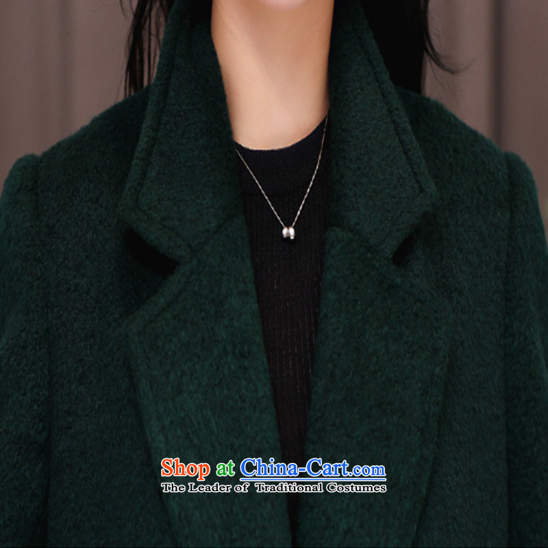 The ishike coats women won? Edition long jacket, 2015 winter new green XXL, cloth Stone (bushi) , , , shopping on the Internet