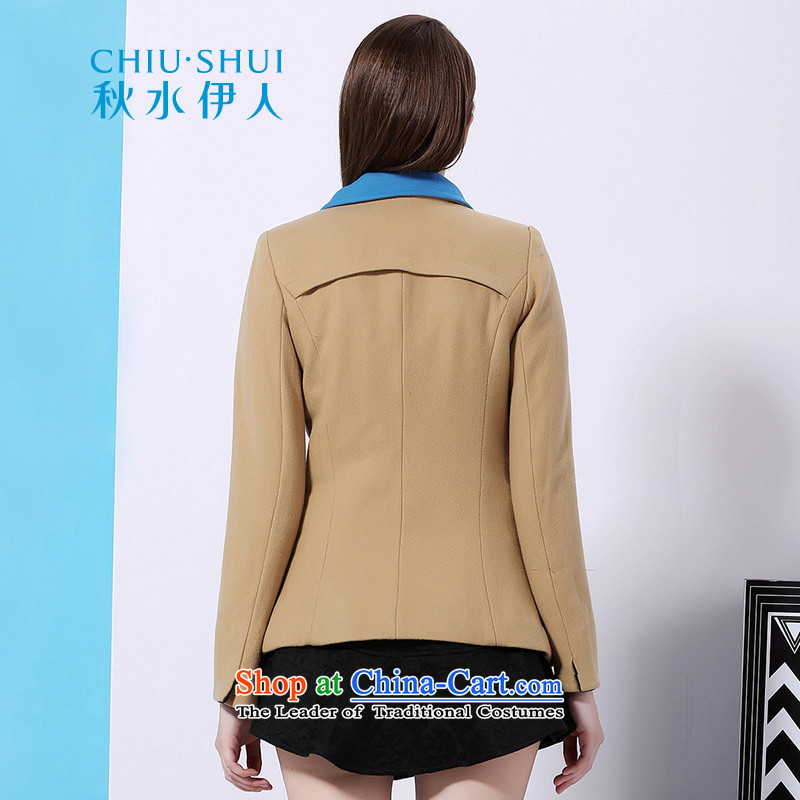 Chaplain who Winter Female stylish stitching knocked colors to suit-jacket comfortable clothes? jacket brown beige gross 155/80A/S, chaplain who has been pressed shopping on the Internet