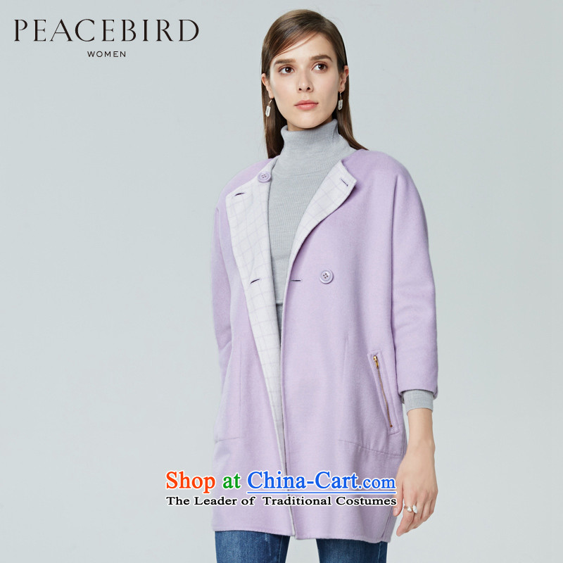 Women Peacebird 2015 winter clothing new products as soon as possible on both sides of the Commonwealth Electoral wear for coats A2AA44129 purple plaid M PEACEBIRD shopping on the Internet has been pressed.