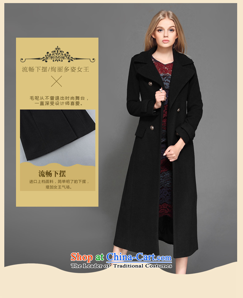 Monie 2015 winter clothing new Korean double-Aura-long hair Sau San? jacket woolen coat M5751 female black L picture, prices, brand platters! The elections are supplied in the national character of distribution, so action, buy now enjoy more preferential! As soon as possible.