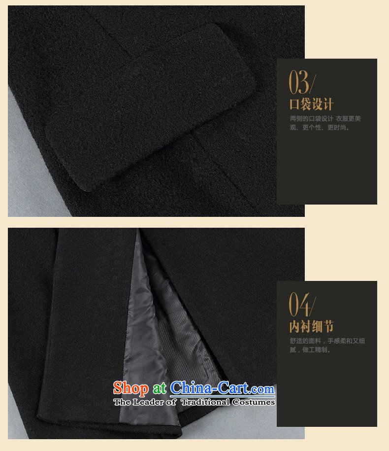 Monie 2015 winter clothing new Korean double-Aura-long hair Sau San? jacket woolen coat M5751 female black L picture, prices, brand platters! The elections are supplied in the national character of distribution, so action, buy now enjoy more preferential! As soon as possible.