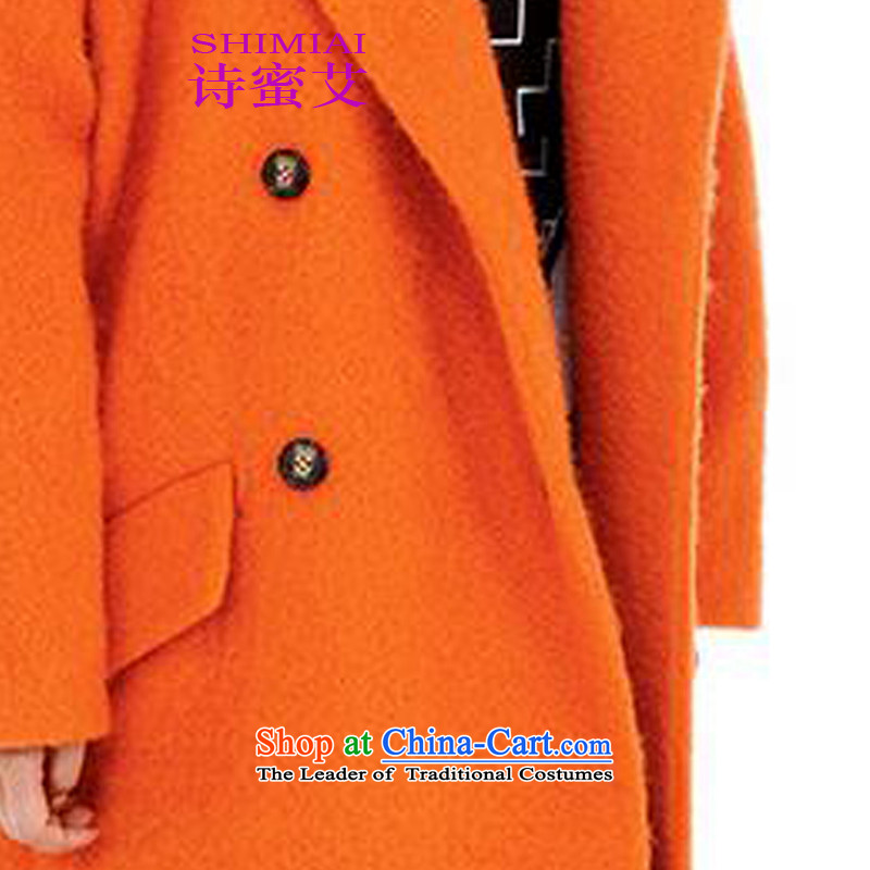 Poetry honey HIV Miss Rennie reinsert the goddess 2015 Hu Jing Guo beautying with wind jacket female red-orange coat jacket color pictures? gross XL, poetry honey HIV (shimisi) , , , shopping on the Internet