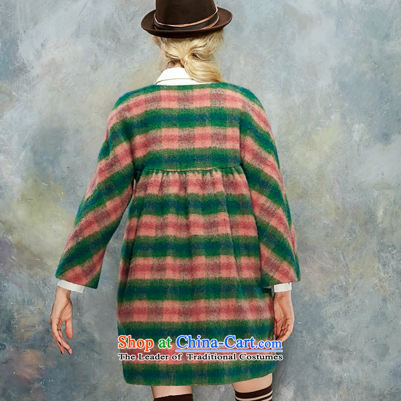 The pockets of witch juveniles with horses 2015 new winter clothing retro entitled to long dolls plaid coats female 1542061 gross? nostalgic Green Orange 2XL, witch pocket shopping on the Internet has been pressed.