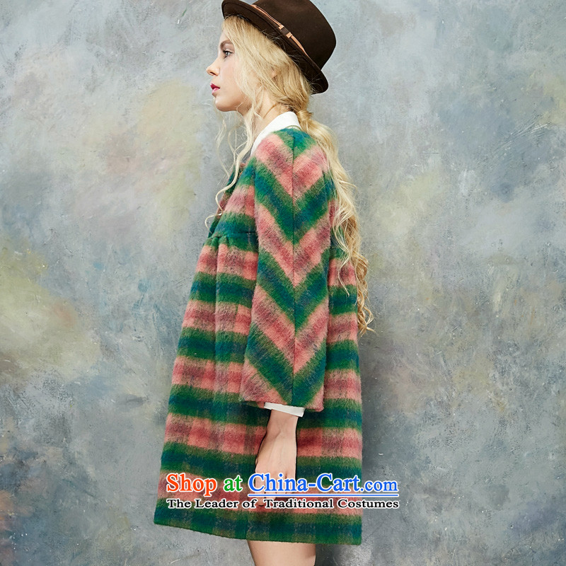 The pockets of witch juveniles with horses 2015 new winter clothing retro entitled to long dolls plaid coats female 1542061 gross? nostalgic Green Orange 2XL, witch pocket shopping on the Internet has been pressed.