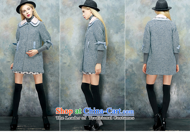 The pockets of witch Yanyan? Even New 2015 winter clothing relaxd casual sweet lace knocked colors? female 1542994 coats gray cobalt blue M picture, prices, brand platters! The elections are supplied in the national character of distribution, so action, buy now enjoy more preferential! As soon as possible.