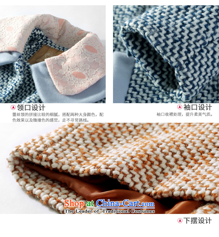 The pockets of witch Yanyan? Even New 2015 winter clothing relaxd casual sweet lace knocked colors? female 1542994 coats gray cobalt blue M picture, prices, brand platters! The elections are supplied in the national character of distribution, so action, buy now enjoy more preferential! As soon as possible.
