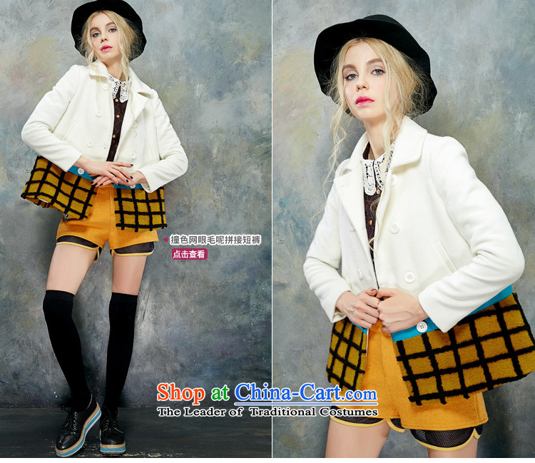 The pockets of witch flame-singer 2015 New Winter Female college, double-plaid stitching gross 1542133 jacket? cheese White M picture, prices, brand platters! The elections are supplied in the national character of distribution, so action, buy now enjoy more preferential! As soon as possible.