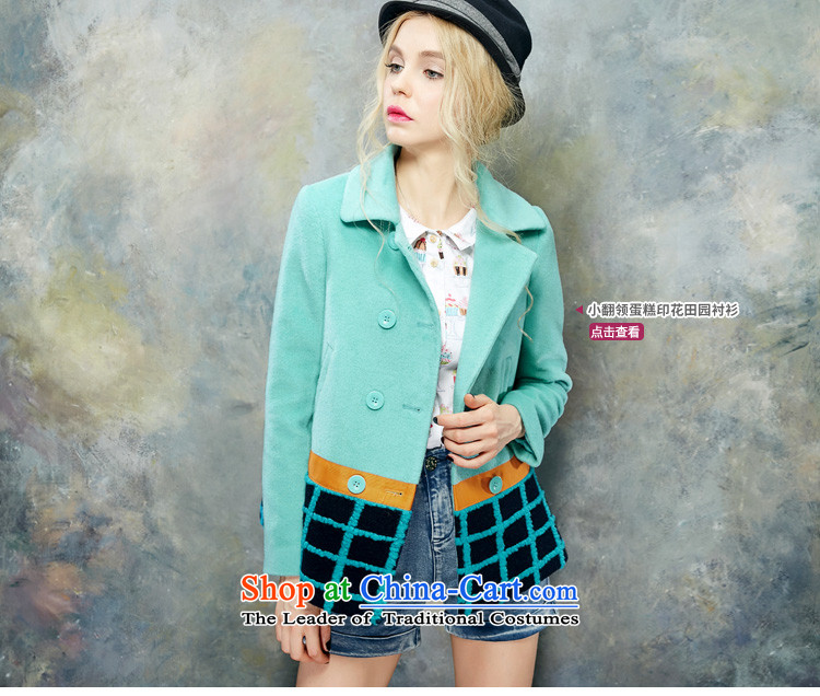 The pockets of witch flame-singer 2015 New Winter Female college, double-plaid stitching gross 1542133 jacket? cheese White M picture, prices, brand platters! The elections are supplied in the national character of distribution, so action, buy now enjoy more preferential! As soon as possible.