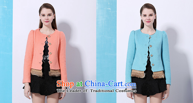 Chaplain who Winter Female stylish round-neck collar petals and fur edge quality stitching minimalist wild blue jacket 155/80A/S gross? Picture, prices, brand platters! The elections are supplied in the national character of distribution, so action, buy now enjoy more preferential! As soon as possible.