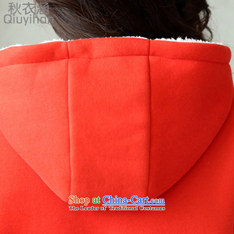 Adam Cheng Yi covered by 2015 winter new to increase the burden of thick MM thick 200 plus lint-free cotton robe Korean women serving 8815 Tangerine Orange XXXL, autumn yi covered by , , , shopping on the Internet