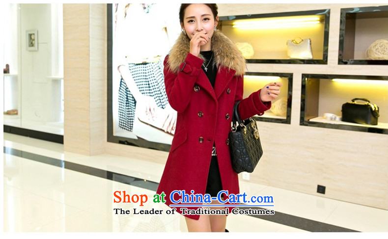 The Multimedia Room 2015 skirt for winter new Korean version of Sau San over the medium to longer term for women gross? coats wine red XL Photo 3371, prices, brand platters! The elections are supplied in the national character of distribution, so action, buy now enjoy more preferential! As soon as possible.