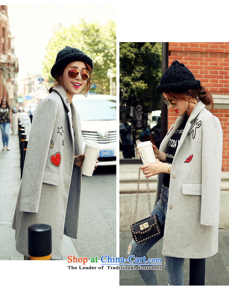 A wool coat in long long-sleeved jacket for Sau San put gross gray jacket? M picture, prices, brand platters! The elections are supplied in the national character of distribution, so action, buy now enjoy more preferential! As soon as possible.