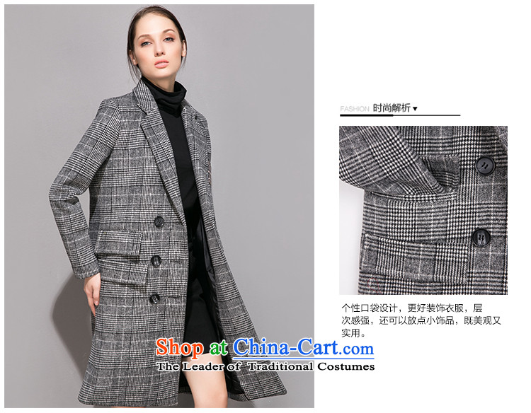 8P 2015 winter new double-gross version Korean jacket? Long Sau San Plaid a wool coat girl English thoroughbred, L pictures, prices, brand platters! The elections are supplied in the national character of distribution, so action, buy now enjoy more preferential! As soon as possible.
