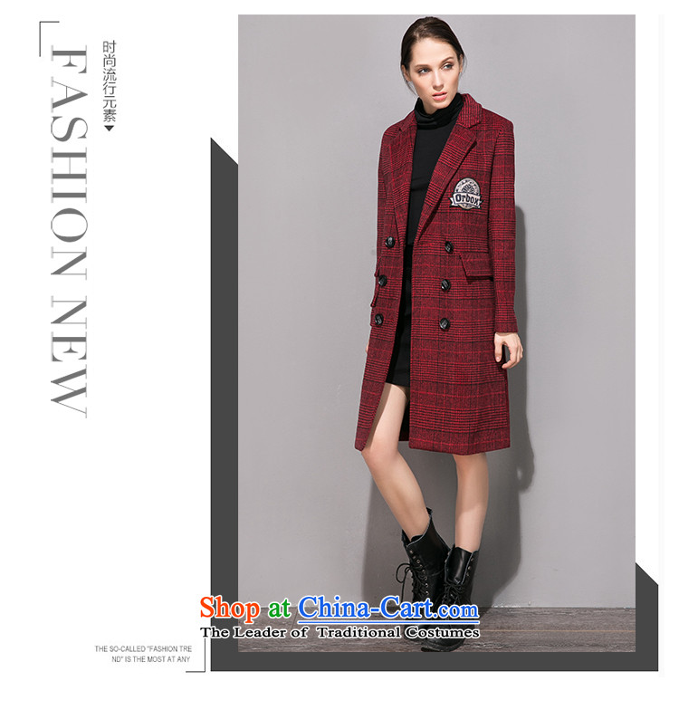 8P 2015 winter new double-gross version Korean jacket? Long Sau San Plaid a wool coat girl English thoroughbred, L pictures, prices, brand platters! The elections are supplied in the national character of distribution, so action, buy now enjoy more preferential! As soon as possible.