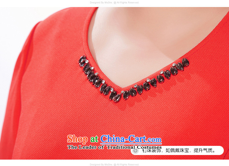 Msshe xl women 2015 new autumn replacing Foutune of a swing nail pearl V-Neck dresses thick MM video thin 10842 Orange Red 4XL Photo, prices, brand platters! The elections are supplied in the national character of distribution, so action, buy now enjoy more preferential! As soon as possible.