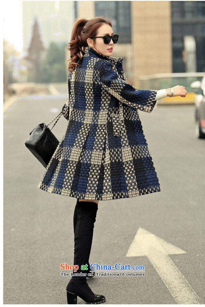 In 2015, at the autumn and winter new Korean version in the Sau San long 7/rough flower gross PO navy blue coat? S L picture, prices, brand platters! The elections are supplied in the national character of distribution, so action, buy now enjoy more preferential! As soon as possible.