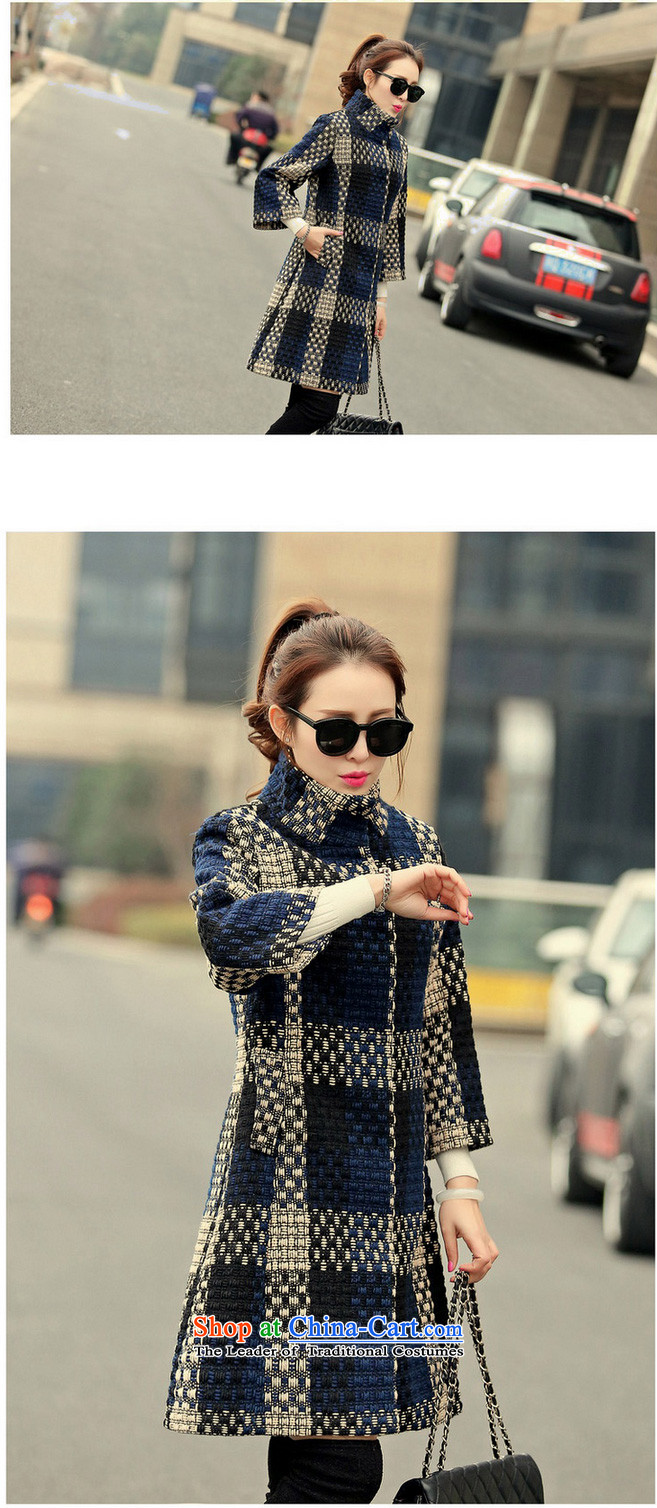 In 2015, at the autumn and winter new Korean version in the Sau San long 7/rough flower gross PO navy blue coat? S L picture, prices, brand platters! The elections are supplied in the national character of distribution, so action, buy now enjoy more preferential! As soon as possible.