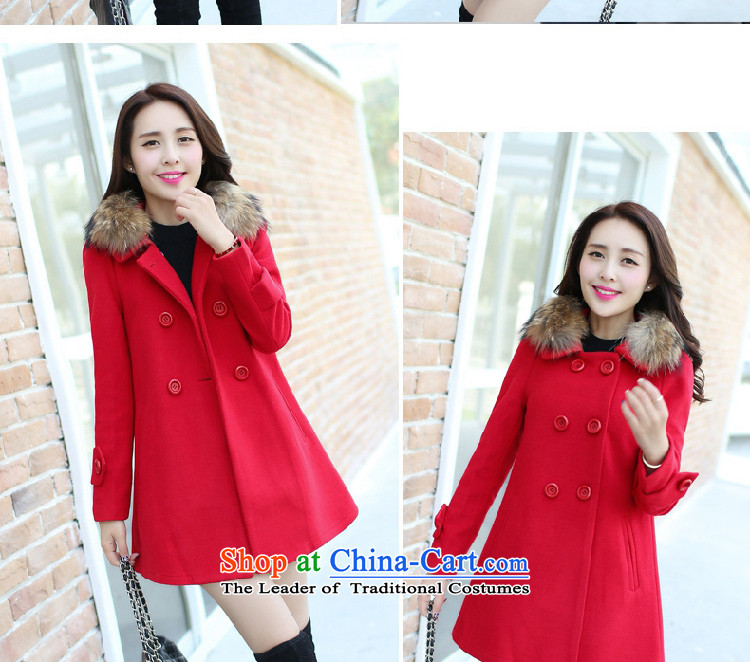 In the autumn and winter Yue new Korean version of large numbers in length of Sau San for coats PO RED XXXL? Picture, prices, brand platters! The elections are supplied in the national character of distribution, so action, buy now enjoy more preferential! As soon as possible.