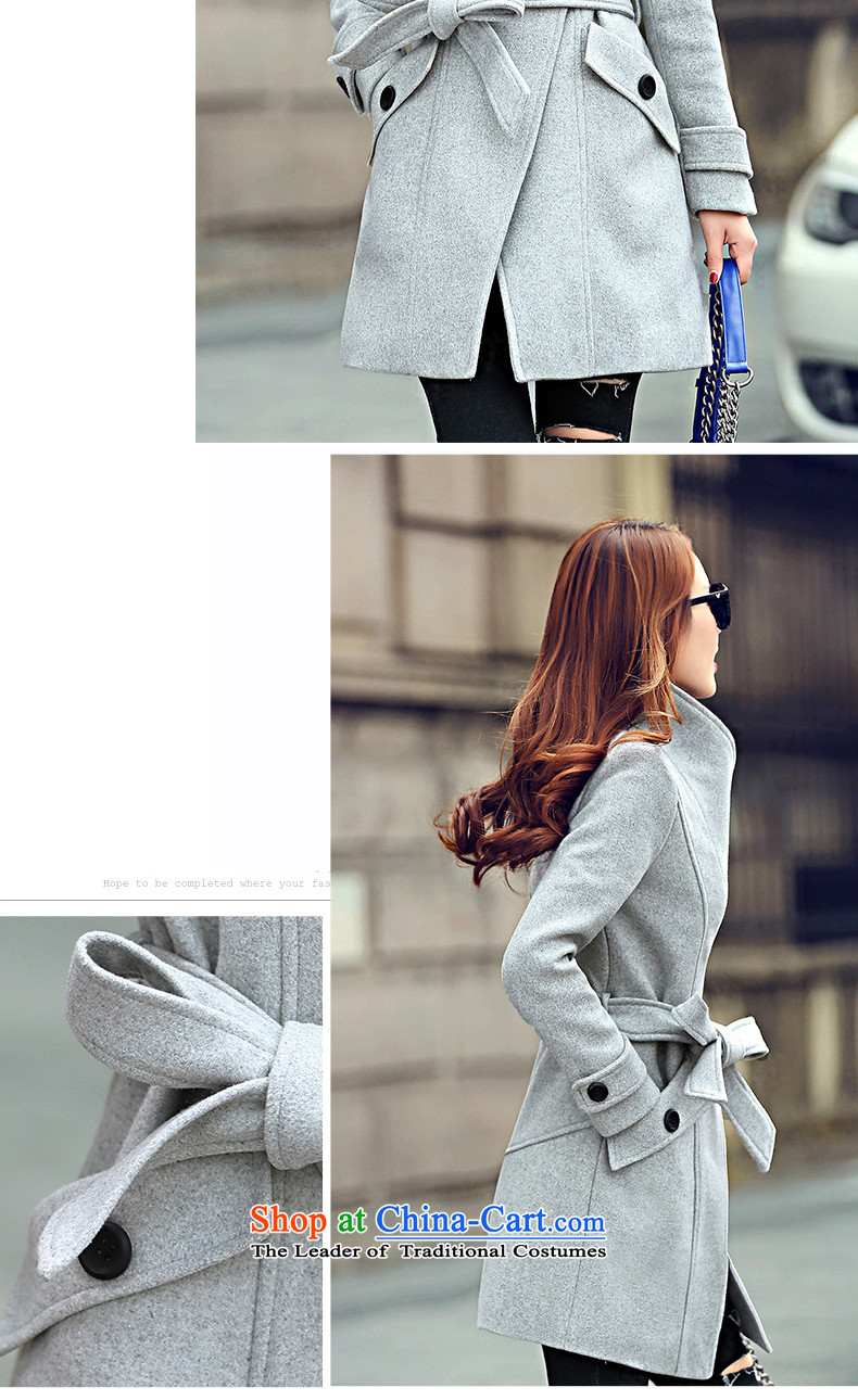 In the Hyatt autumn and winter in new long graphics thin Sau San tether collar a wool coat PO Gray L picture, prices, brand platters! The elections are supplied in the national character of distribution, so action, buy now enjoy more preferential! As soon as possible.