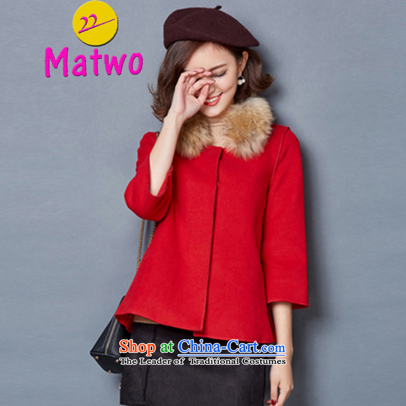 Larger shawl matwo2015 winter short of a wool coat cloak their daughter Mao for thick cotton wool? jacket folder green 2xl,matwo,,, shopping on the Internet