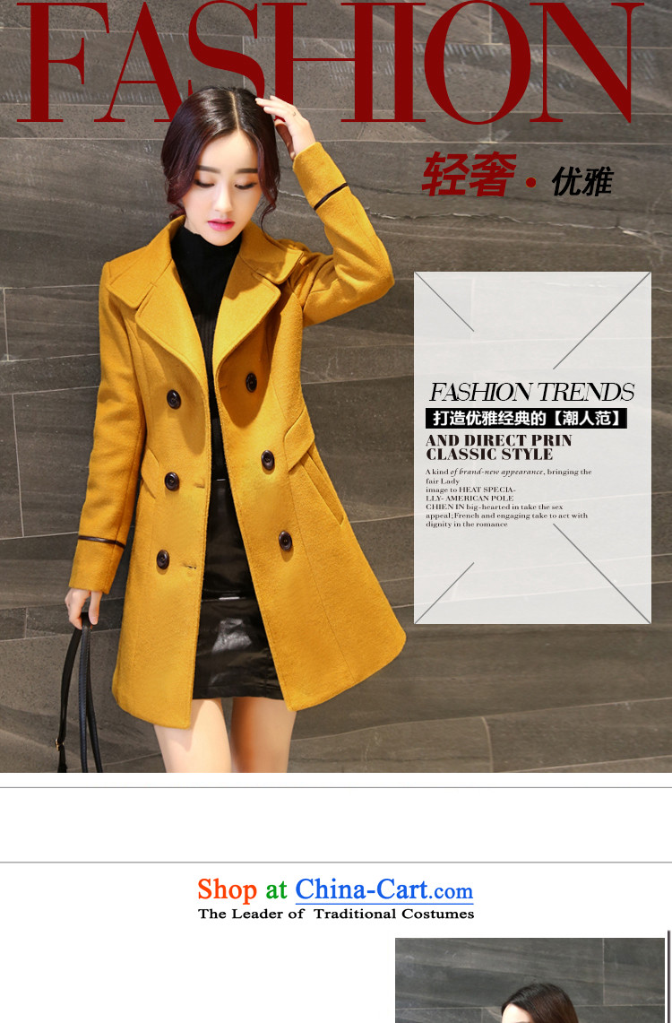 Ahn Hee's 2015 autumn and winter new Korean women in long thin hair so Sau San video jacket coat women? khaki M picture, prices, brand platters! The elections are supplied in the national character of distribution, so action, buy now enjoy more preferential! As soon as possible.