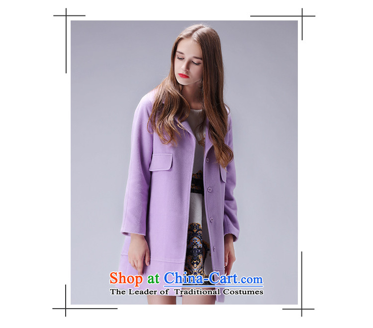 8Pak 2015 autumn and winter coats Korean version of a suit for direct barrel. Long loose hair?? shirts Western female jacket, purple L picture, prices, brand platters! The elections are supplied in the national character of distribution, so action, buy now enjoy more preferential! As soon as possible.