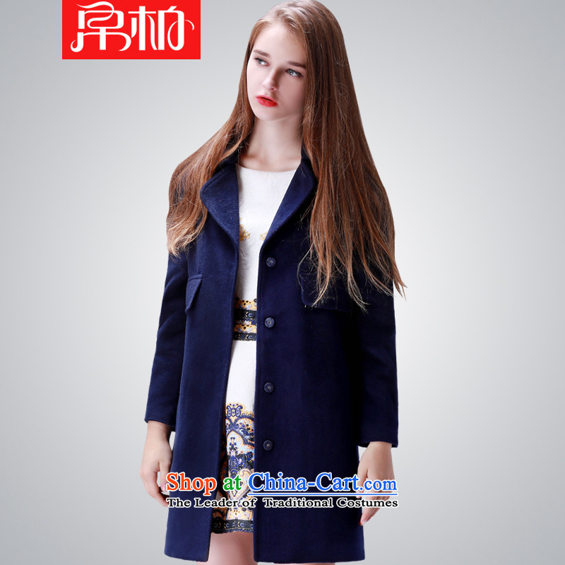 8Pak 2015 autumn and winter coats Korean version of a suit for direct barrel. Long loose hair?? shirts Western female jacket, purple , L, 8P , , , shopping on the Internet