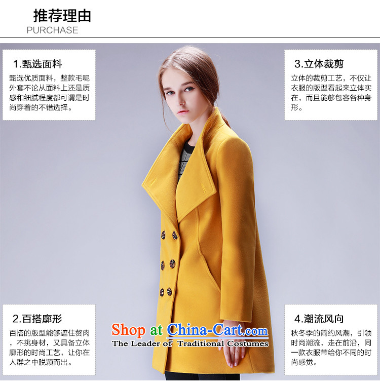 8Pak 2015 Autumn new for women Korean citizenry in Sau San video thin long long-sleeved jacket is pure color gross chestnut horses M picture, prices, brand platters! The elections are supplied in the national character of distribution, so action, buy now enjoy more preferential! As soon as possible.