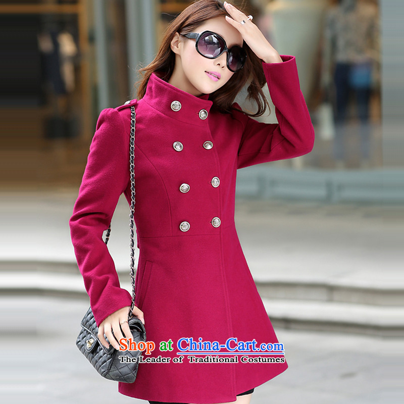 Xin Yu Ya 2015 autumn and winter coats)?   in the double-long)? sub-jacket women's gross XY715008 coats China's Red? , L, Won-hyung , , , shopping on the Internet