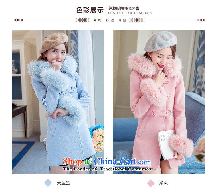 Selina Chow herbs 2015 winter clothing new sweet College wind jacket in gross? Long Korean large Sau San female thick fox gross collar cap Pink Pink coat? M picture, prices, brand platters! The elections are supplied in the national character of distribution, so action, buy now enjoy more preferential! As soon as possible.