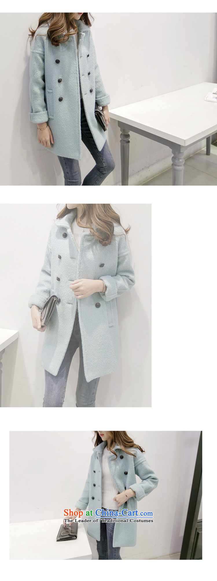 2015 Autumn and winter new Korean small incense wind Sau San video thin thick windbreaker warm wool coat girl in gross? Long han bum a wool coat, Blue M picture, prices, brand platters! The elections are supplied in the national character of distribution, so action, buy now enjoy more preferential! As soon as possible.