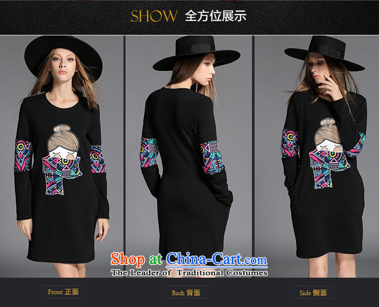 A large number of honey yucca female thick mm video thin winter clothing cartoon stamp thick plus lint-free Sau San relaxd dress ZZ2151 3XL(150 black catty - 164 catties wearing) Picture, prices, brand platters! The elections are supplied in the national character of distribution, so action, buy now enjoy more preferential! As soon as possible.