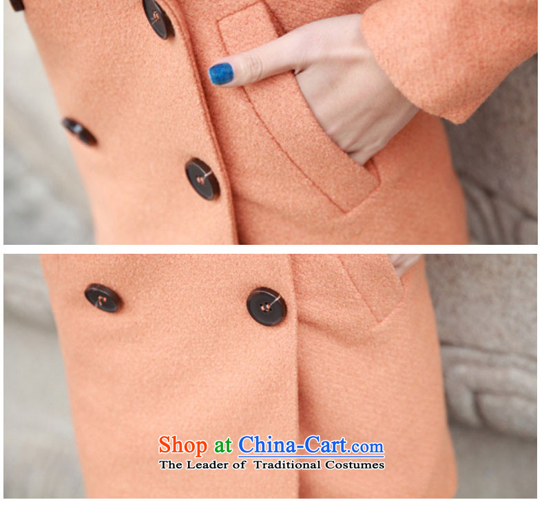 Proudly snow 2015 autumn and winter new wool Korean long hair in Sau San? coats jacket female 6859B ORANGE L picture, prices, brand platters! The elections are supplied in the national character of distribution, so action, buy now enjoy more preferential! As soon as possible.