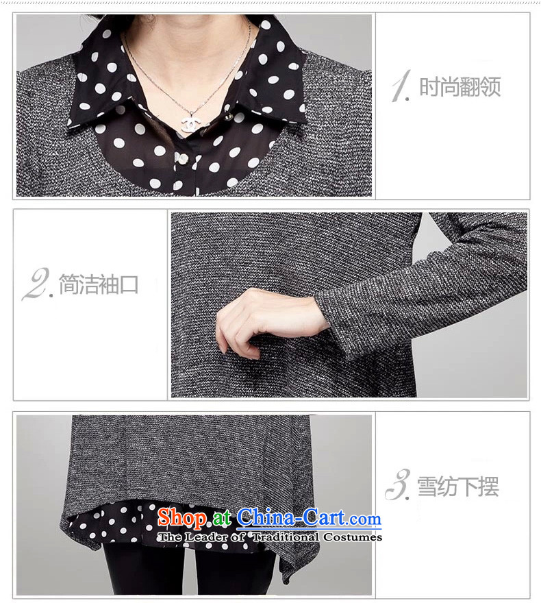 Cd-lan of Yi 2015 autumn and winter new large decorated in video thin female lapel leave two long-sleeved sweater knit wear shirts 6181 carbon 4XL Photo, prices, brand platters! The elections are supplied in the national character of distribution, so action, buy now enjoy more preferential! As soon as possible.