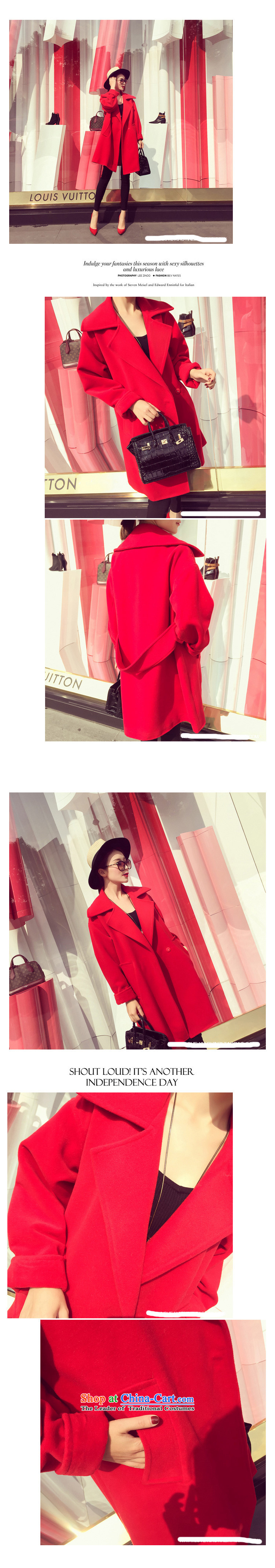 2015 Autumn and winter Zz&ff new Korean loose in long hair thick? a wool coat female COAT  8963 Red XXXL picture, prices, brand platters! The elections are supplied in the national character of distribution, so action, buy now enjoy more preferential! As soon as possible.