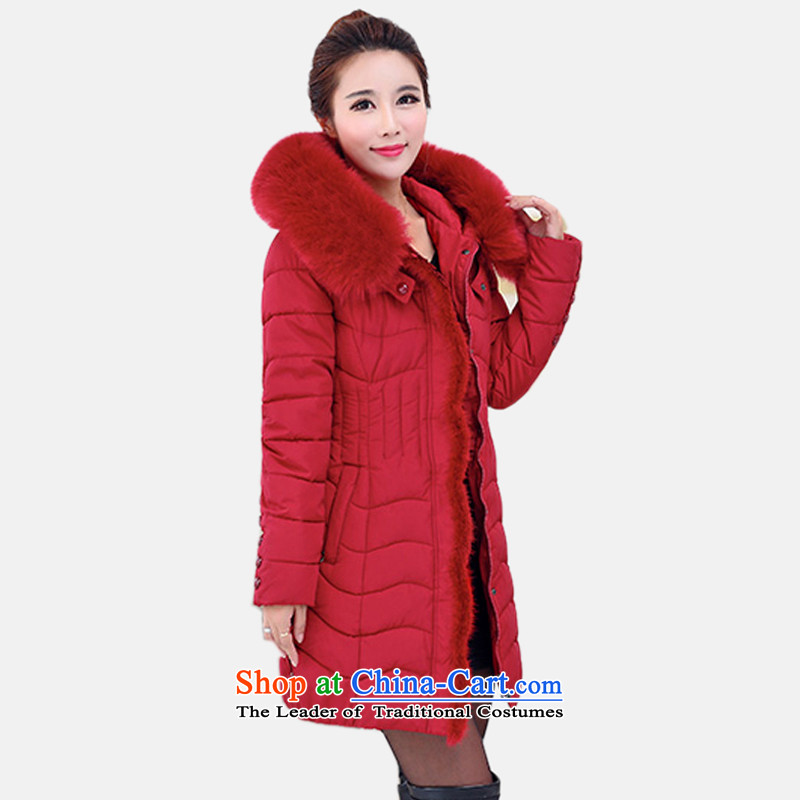 2015 winter clothing Korea MEISUDI version of large numbers of ladies to intensify the thick warm Foutune of video in mm thick long thin gross for downcoat black 5XL, MISO (MEISUDI) , , , shopping on the Internet