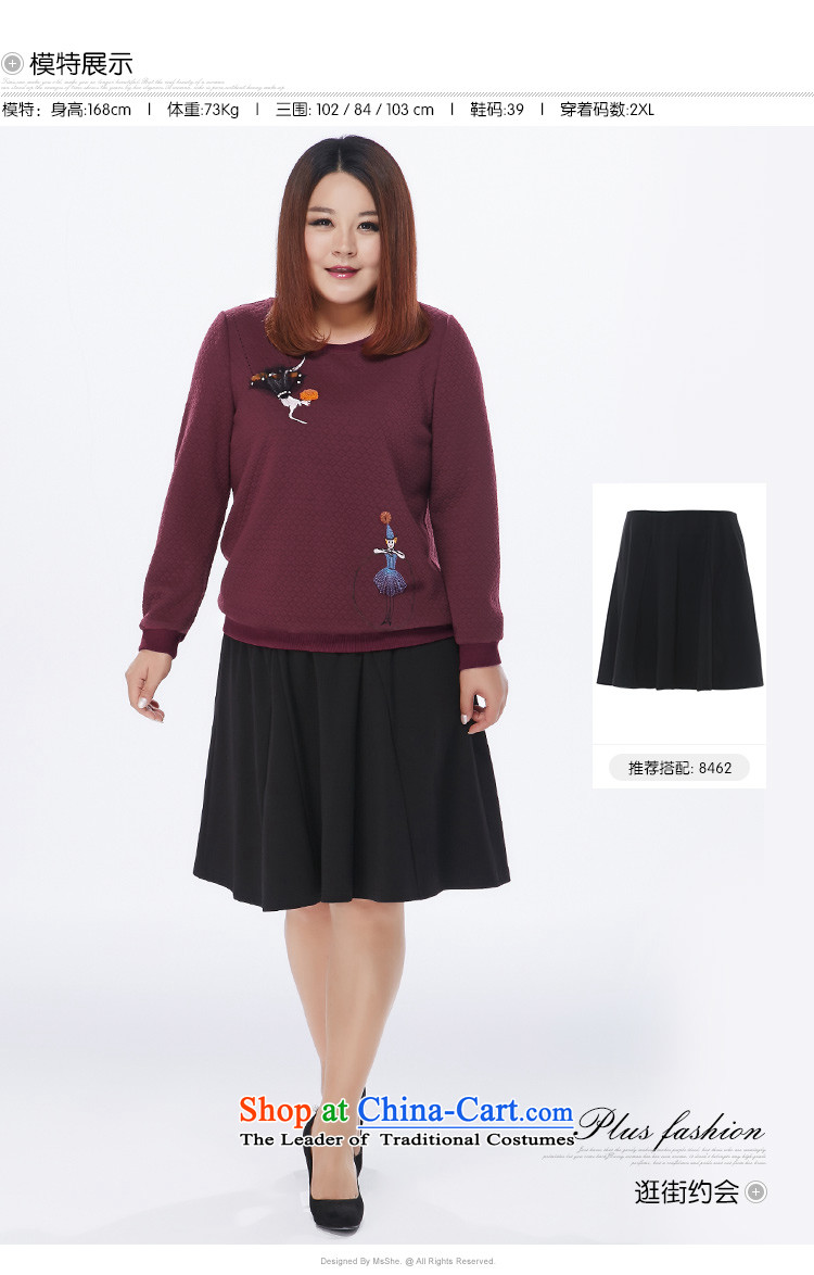 Large msshe women 2015 new winter clothing thick sister embroidery nail-Ju Jin Long-sleeved sweater thickness 200 10,875 dunams were approved bourdeaux 4XL Photo, prices, brand platters! The elections are supplied in the national character of distribution, so action, buy now enjoy more preferential! As soon as possible.