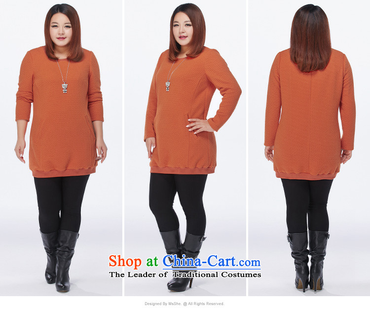 Msshe xl women 2015 new winter clothing thick MM pocket long long-sleeve sweater 11145 Thick Orange 3XL picture, prices, brand platters! The elections are supplied in the national character of distribution, so action, buy now enjoy more preferential! As soon as possible.