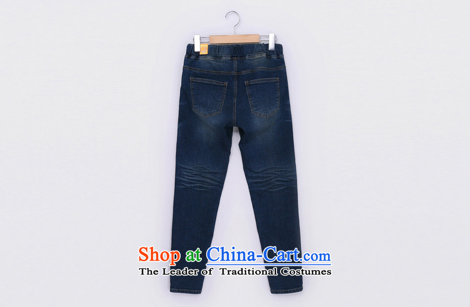 Mr Chu boxed products by 2015 for larger ladies pants thick mm Harun Castor trousers thick sister 200 catties jeans elastic waist pant 6138, Video thin blue 5XL wash picture, prices, brand platters! The elections are supplied in the national character of distribution, so action, buy now enjoy more preferential! As soon as possible.